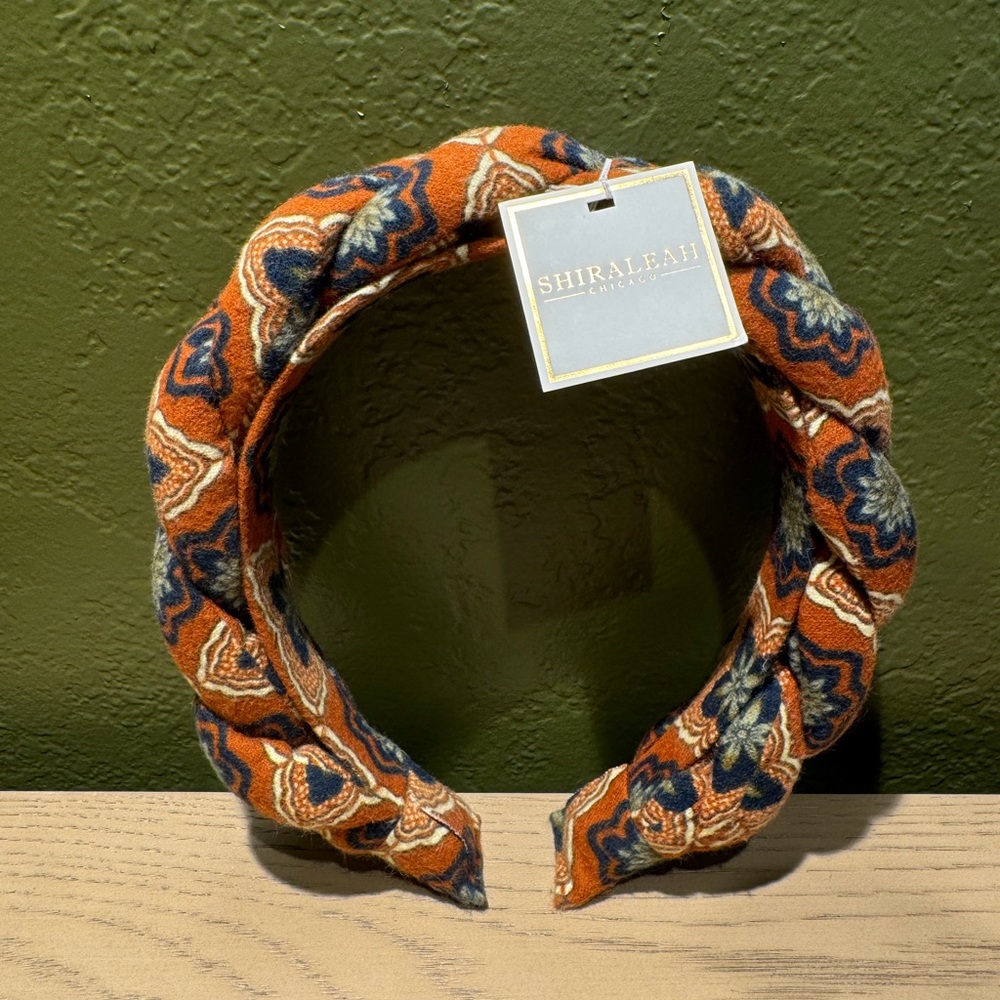 NWT Shiraleah Chicago Rust Braided Print Headband
